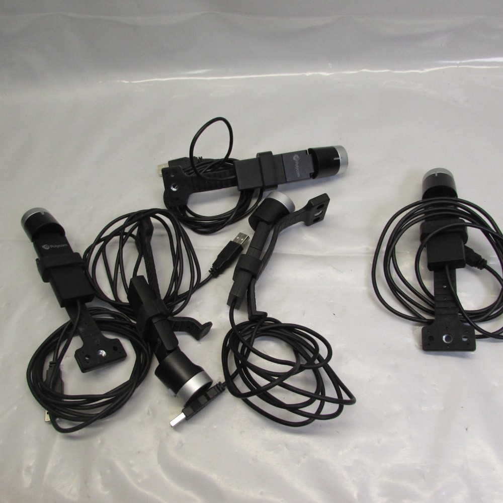 Lot (5) Polycom EagleEye Mini USB Web Camera Video Conference Calls w/Mounts