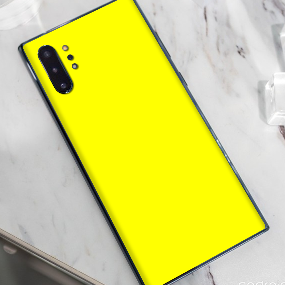 Skins Decal Wrap for Samsung Note 10 Plus Bright Yellow