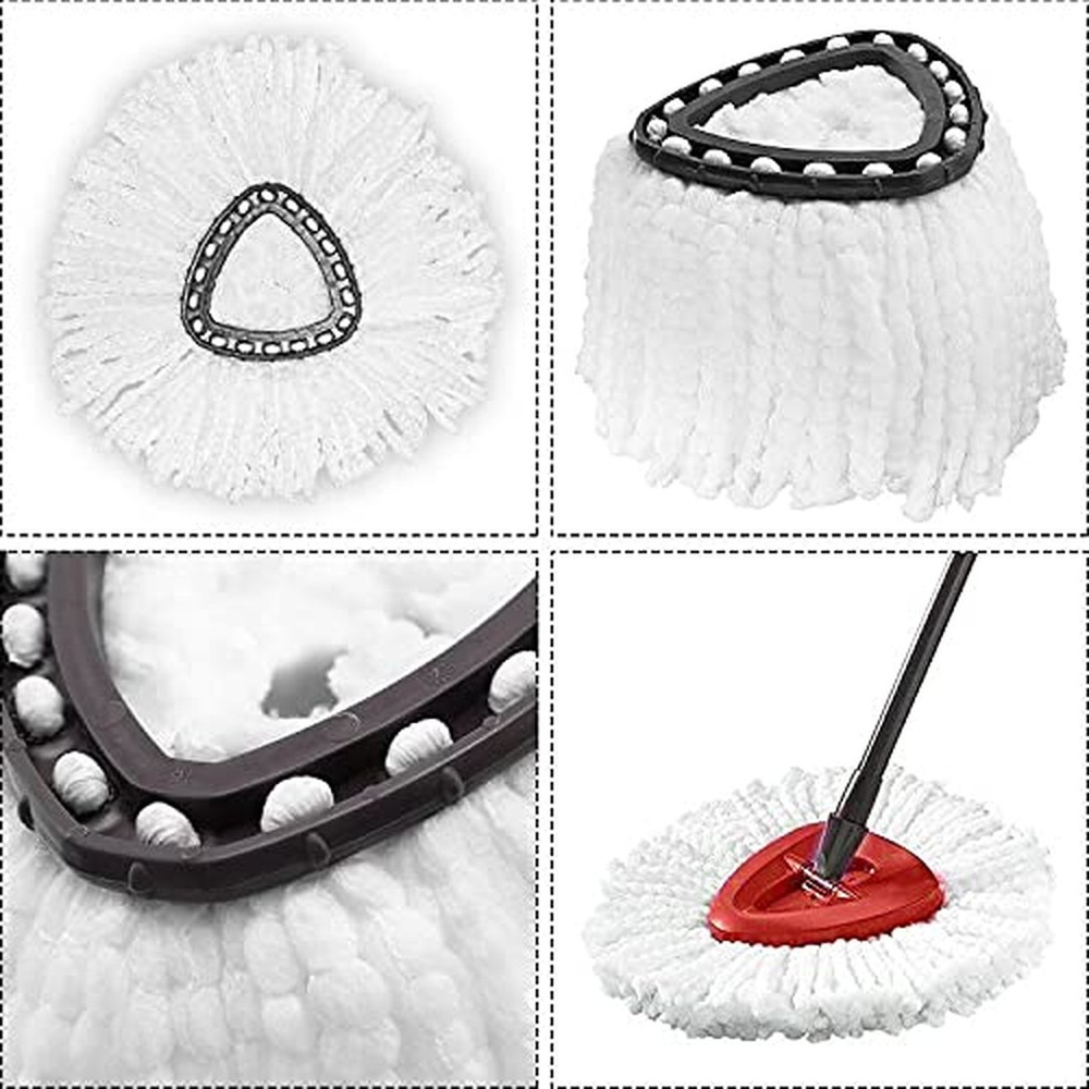 6 Pack Mop Replacement Heads for Spin Mop, Microfiber Spin Mop Refills, Easy ...