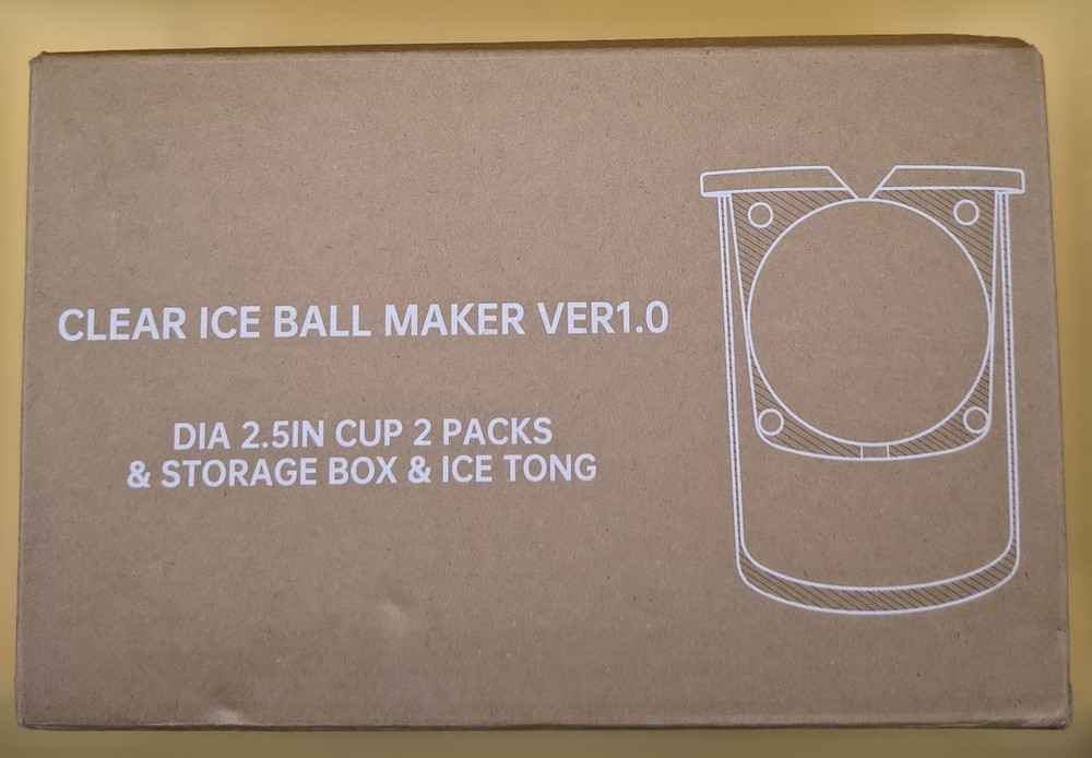 Clear Ice Cube Maker Non-BPA Premium Silicone Mold 2.5" Easy-Release Sphere
