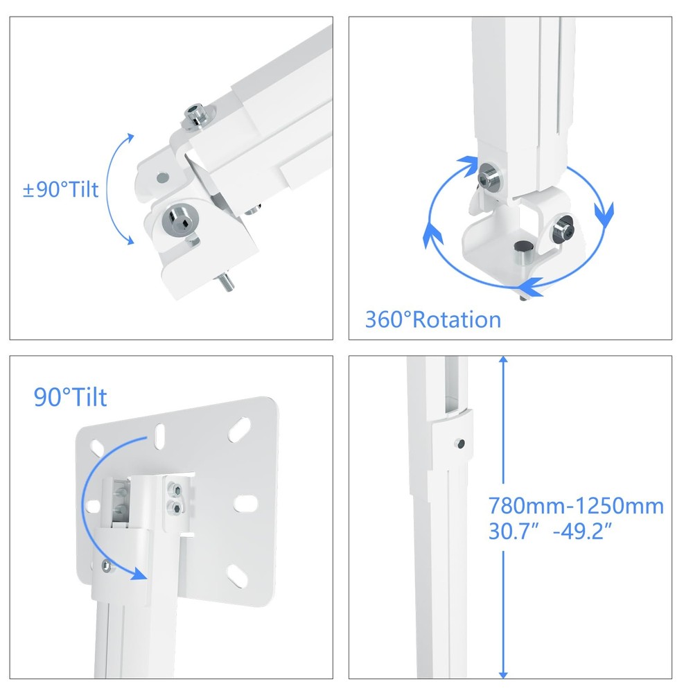 49inch Extended Mini Projector Ceiling Mount Adjustable Wall Mount with Threa...