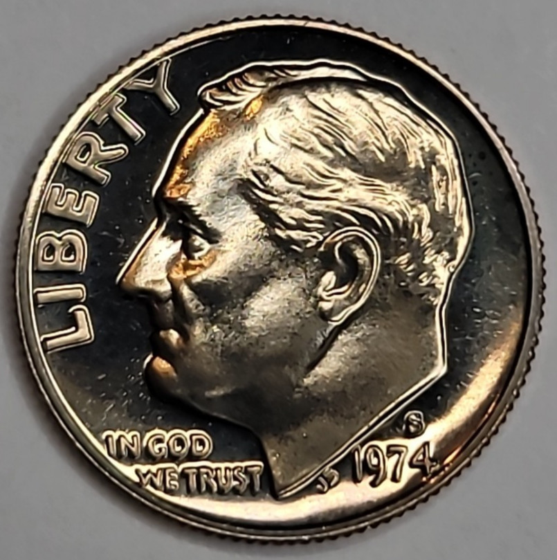 1974 S GEM PROOF ROOSEVELT DIME