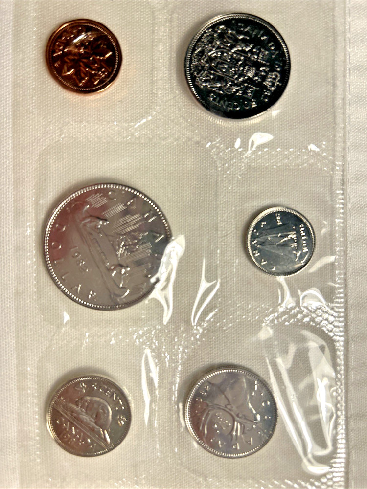 1982 CANADA Proof like Mint Set, Set of 6 Coins