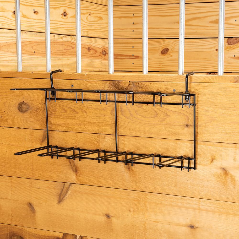 Easy-Up Portable 12 Boot Rack | Enhances Horse Boot Storage | Color Black