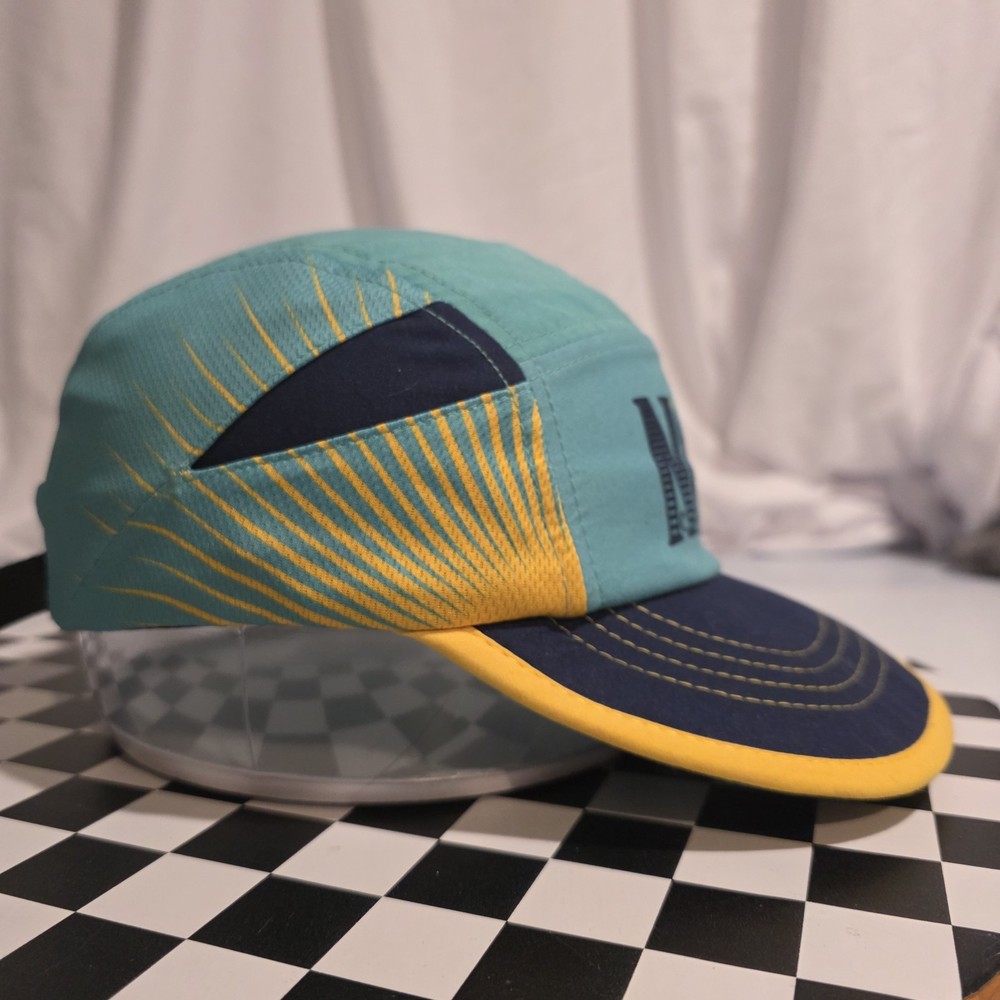 Nathan Quick Stash Run Hat Sailor Blue Brew 5 Panel Running Cap Pocket Ice Stash