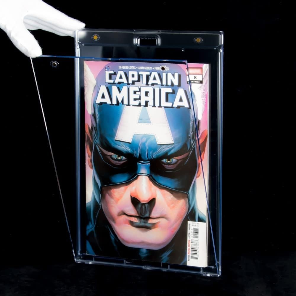 2ct Magnetic Comic-Book Display Cases - Crystal Clear One Touch Comic Book Ho...