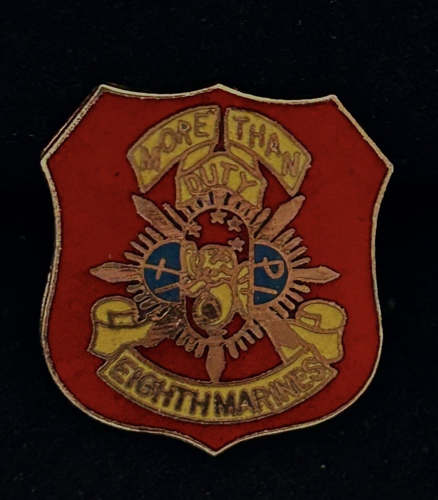 Vintage US MARINES 8TH REGIMENT Pin (P63-5) USMC More Than Duty