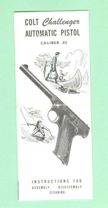 Colt Model Challenger Owners Manual Reproduction
