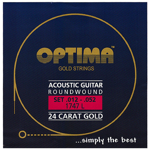 Optima 24K Gold strings Acoustic guitar strings set 1747L 012-052