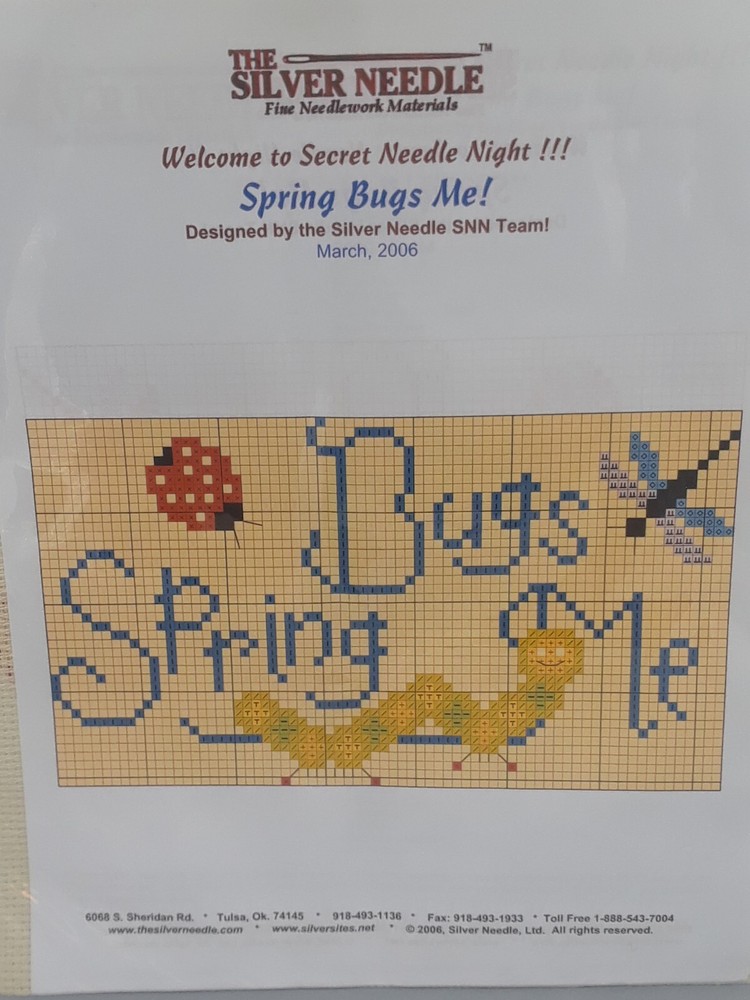 Quirky Charm! Open "Spring Bugs Me" Kit (The Silver Needle, March 2006)