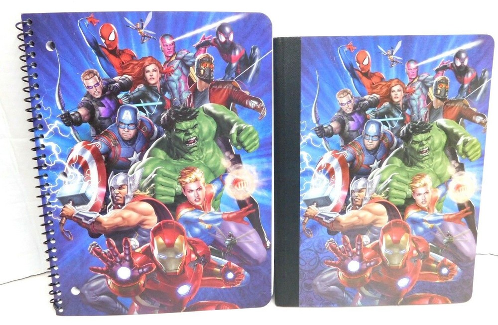 2 Marvel Avengers Guardians 1 Composition Notebook 1 Subject Notebook