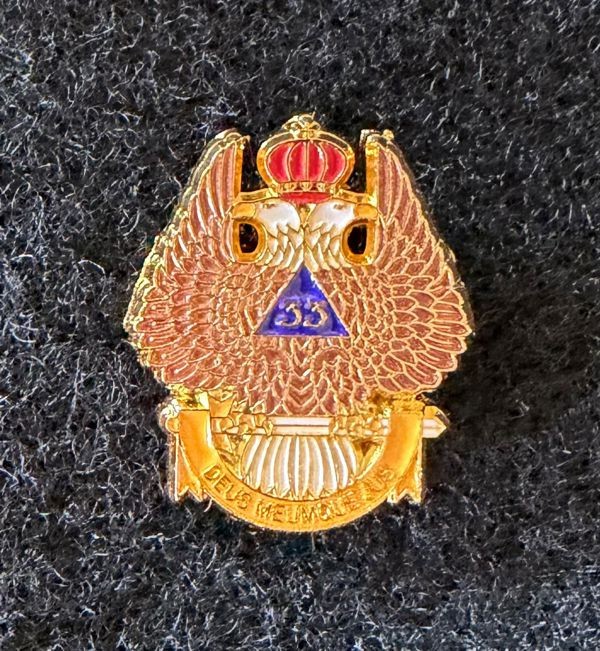 Scottish Rite 33rd Degree Eagle Pin - Wings Up (33EGWU-LP)