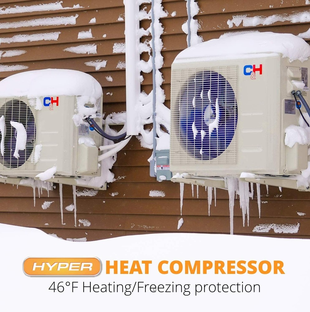 9000-24000 BTU High Efficiency Hyper Mini Split Heat Pump Air Conditioner