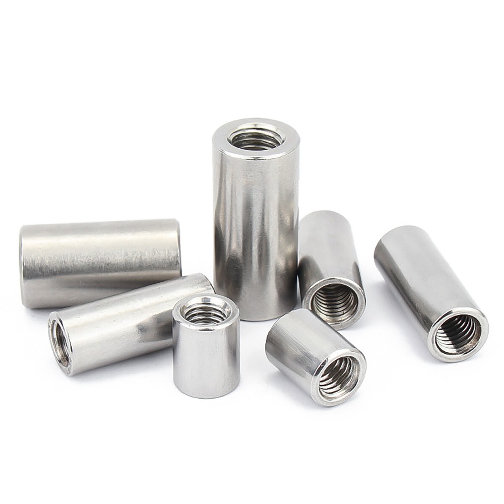 A2 Stainless Steel Round Studding Connector Nuts for Threaded Rods and Tubes