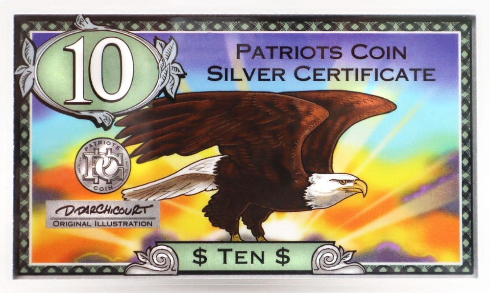 One Gram Silver Certificate One Gram Limited Edition Artwork .999 Silver Ag