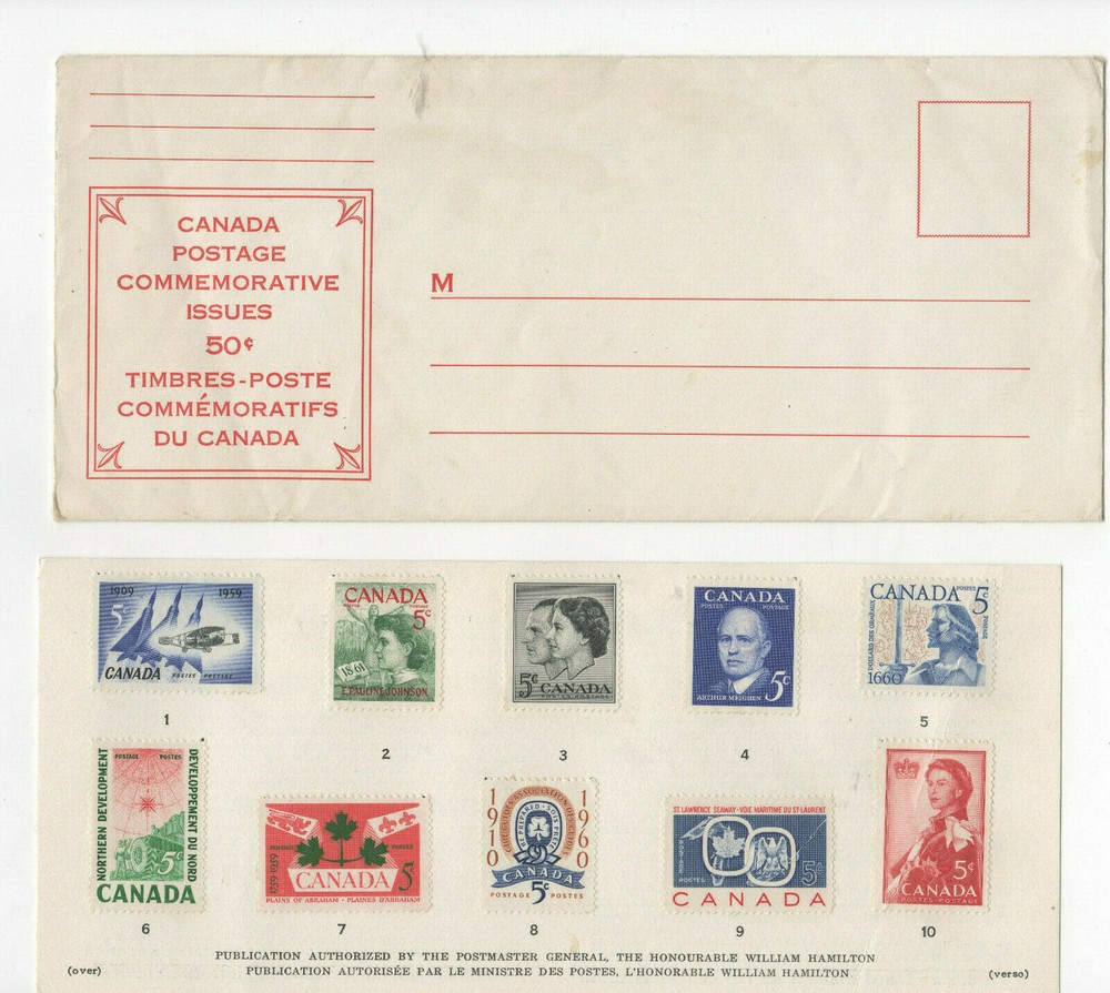 CANADA A/C #3 on card with envelope circa 1959-60