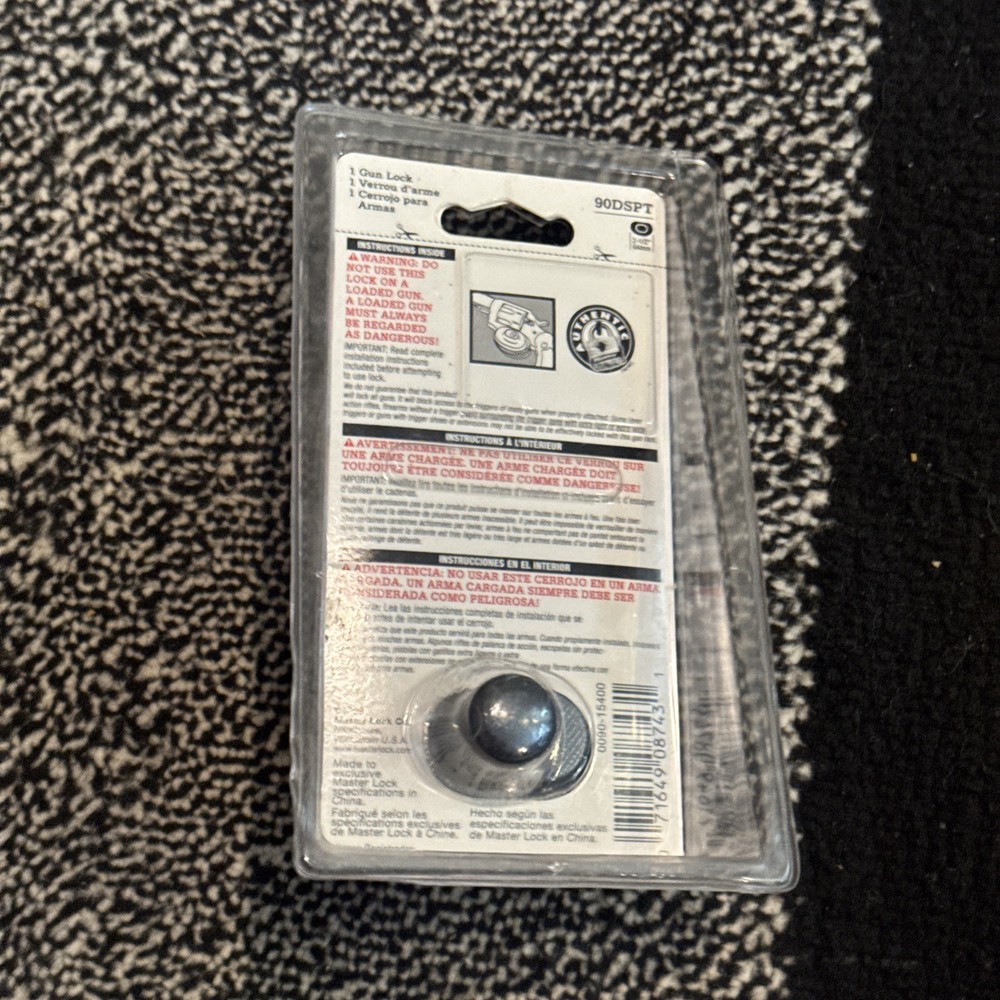 Master Lock 90DSPT Keyed Trigger Lock Gun Lock New Sealed