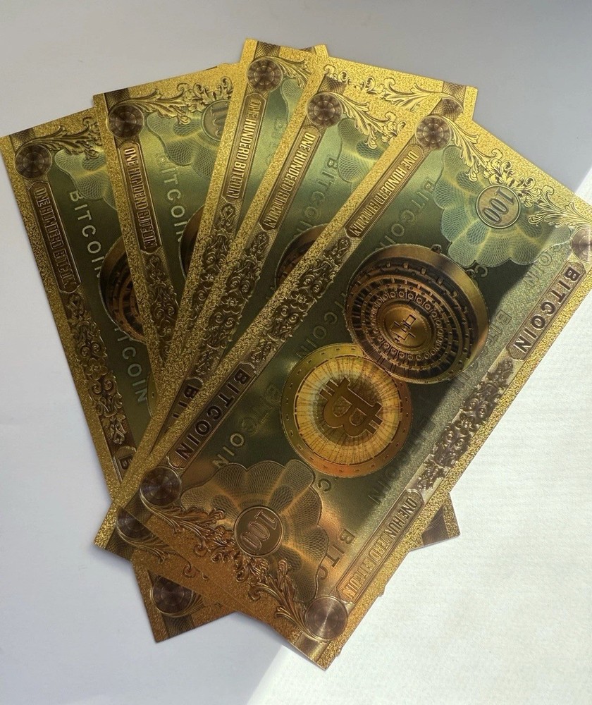Five (5) Bitcoin Gold Foils