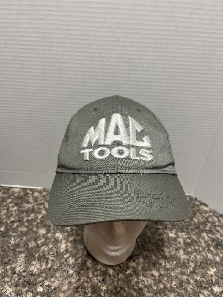 Mac Tools Hat Mac Embroidered Logo Gray Cap Adjustable Hook And Loop Size