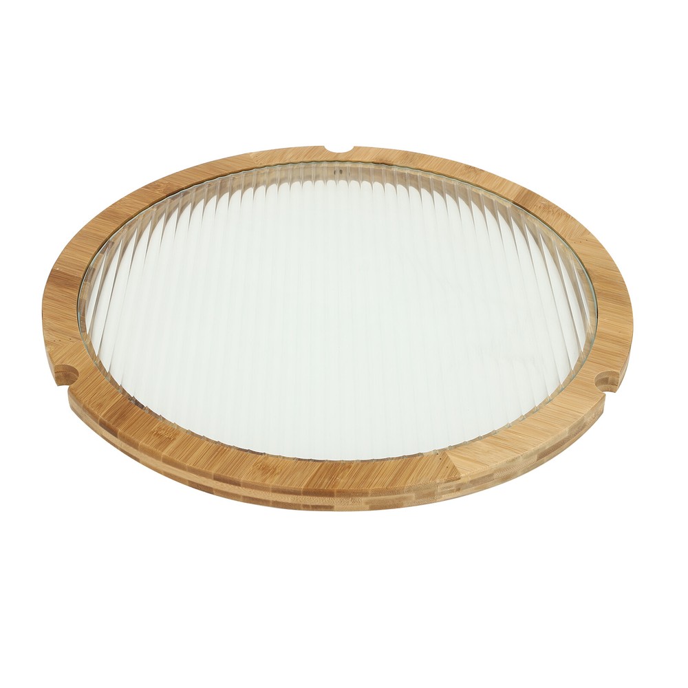 Modern Round Coffee Table Home Wooden End Side Table with Storage Open Shelf