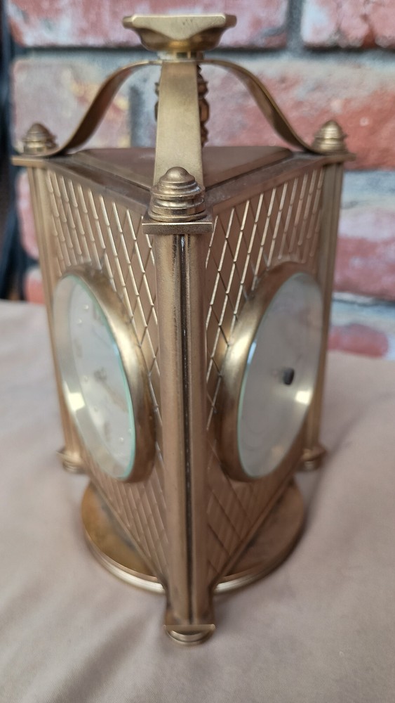 Remembrance 8 day Weather Station Clock, Barometer & Thermometer Rotating Base