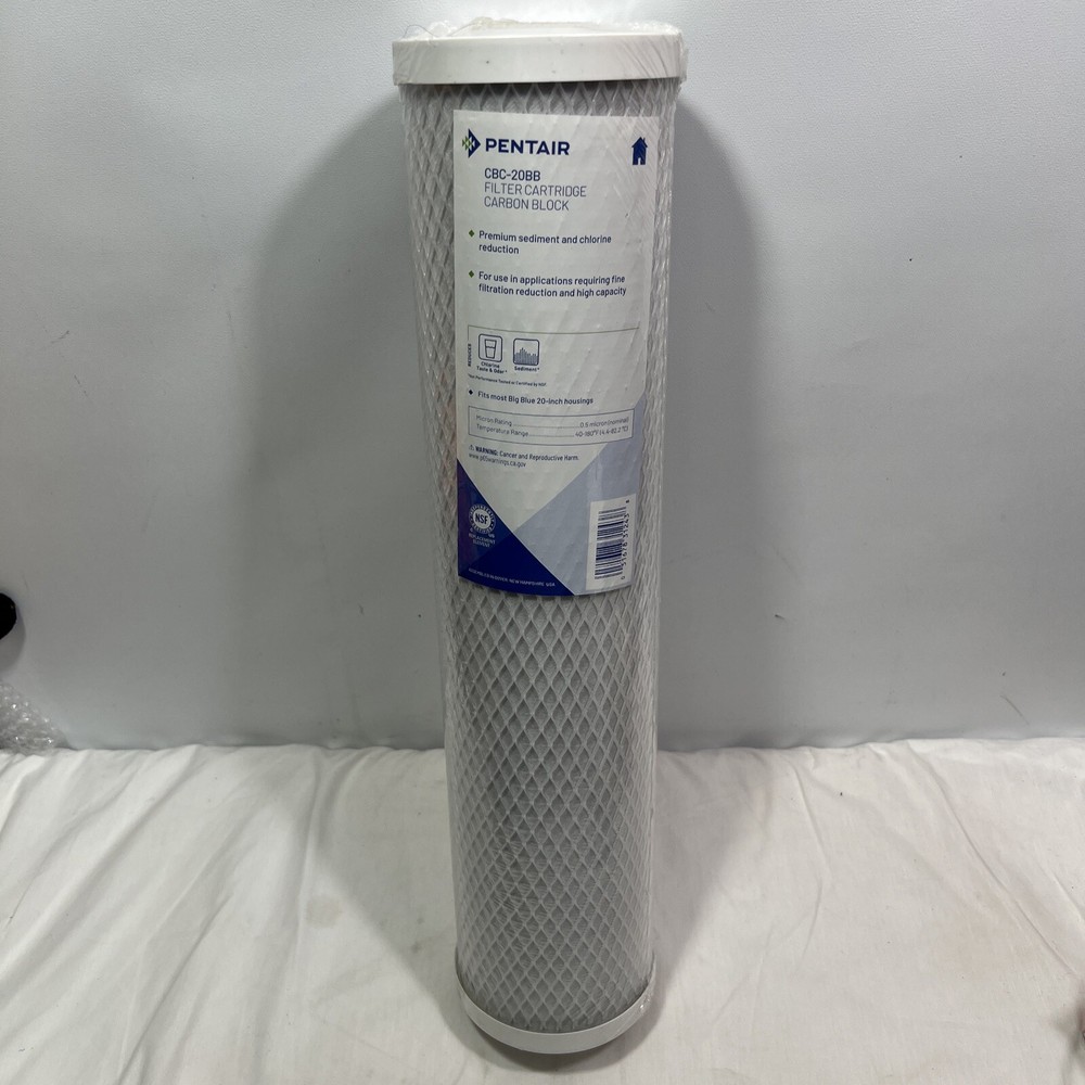 Pentair Carbon Block 20" X 5" Filter Cartridge, Item # CBC-20BB, NEW