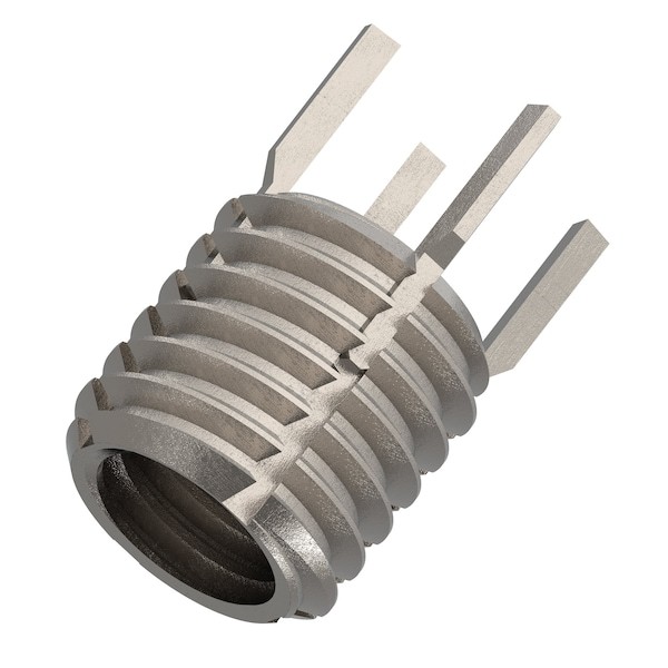Key Locking Thread Insert, Thin Wall, 4 Keys, 7/16"-14 Int Thrd Sz, 9/16"-12