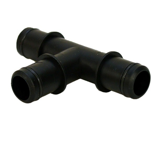 Standard Boat T-Fitting | 3/4 Inch Hose Connection Black Plastic