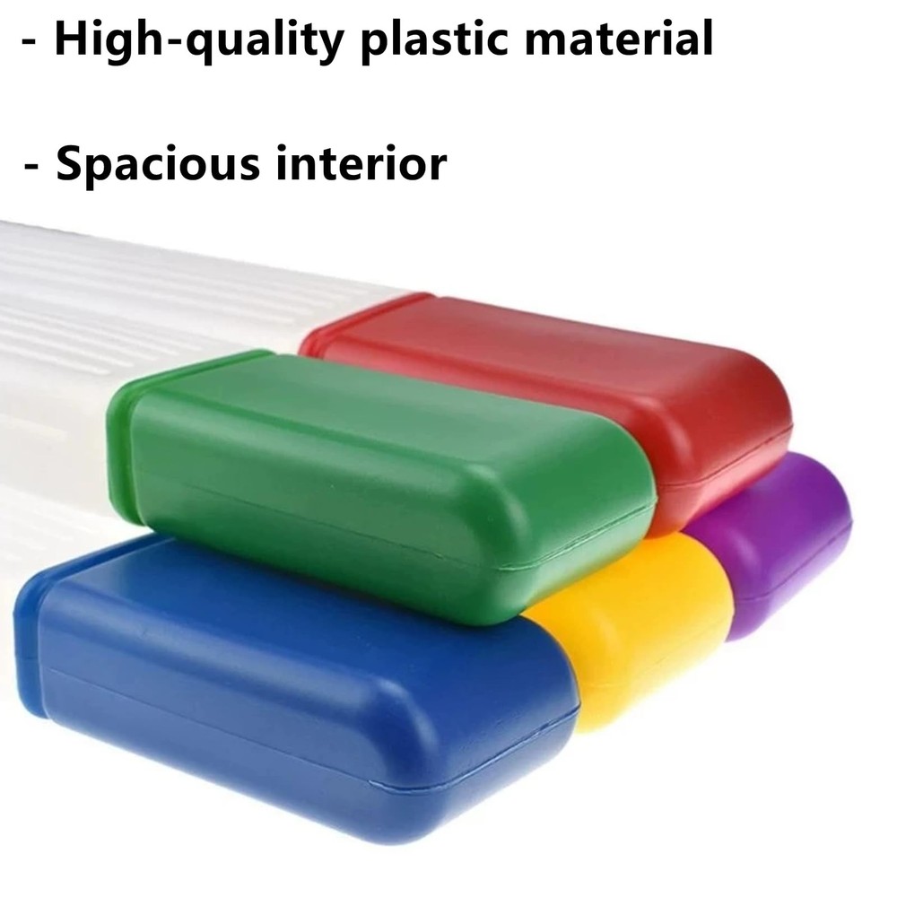 2 Pieces Knitting Needle Storage Tube Case Container, Plastic Blue Green