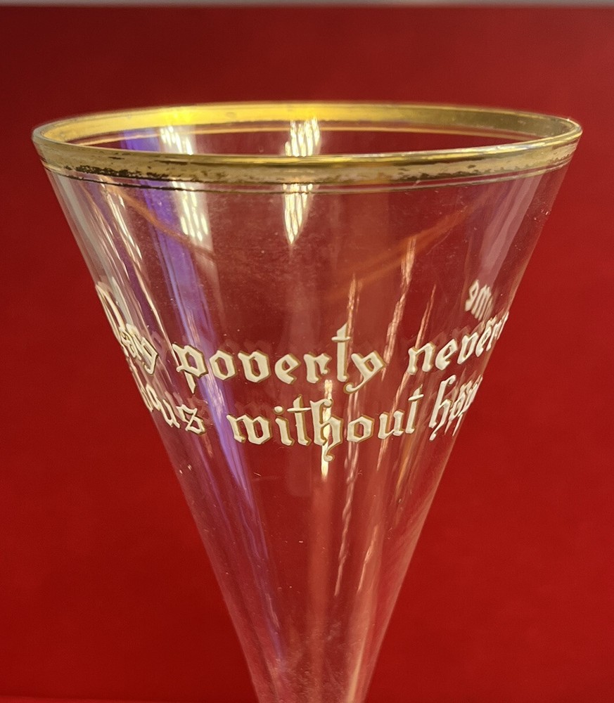 Two Bohemian Enameled Gilt Wine Glasses