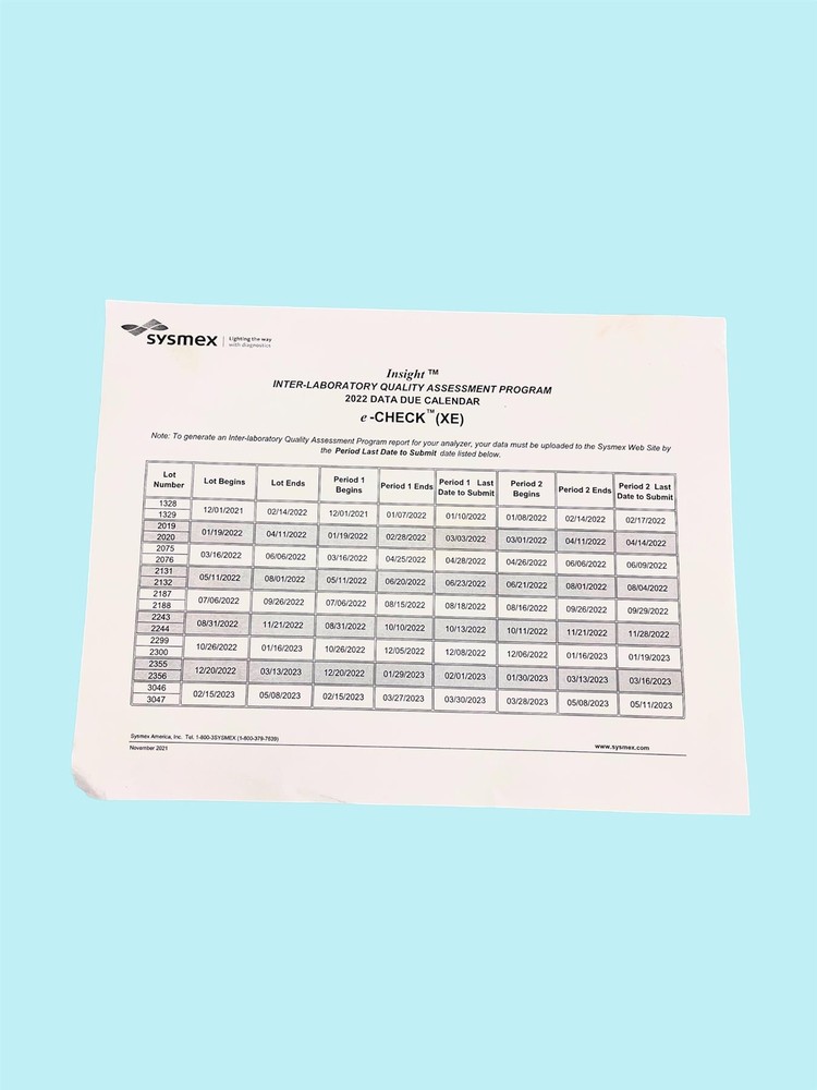 Sysmex XE-5000 Hematology Analyzer