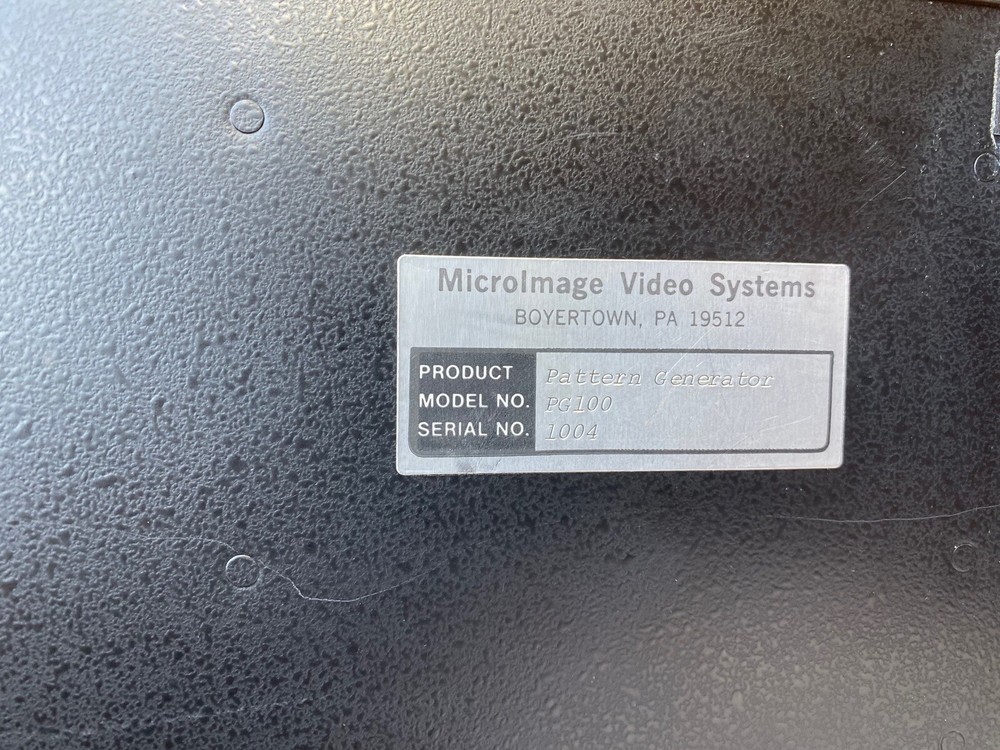 MICROIMAGE Video Systems Pattern Generator PG100 Made in the USA