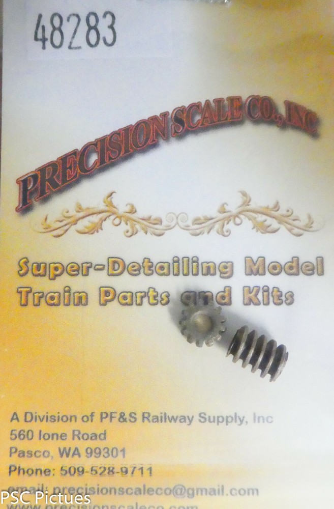 Precision Scale HO #48283 Worm, 13:1, Short, with Bronze Gear