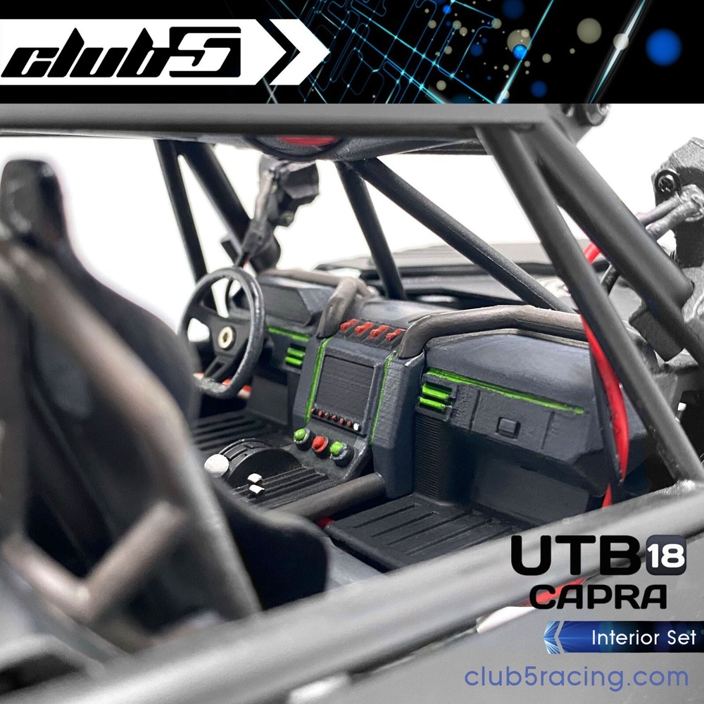 Interior Set for Axial 1/18 Capra ( Unpainted White )