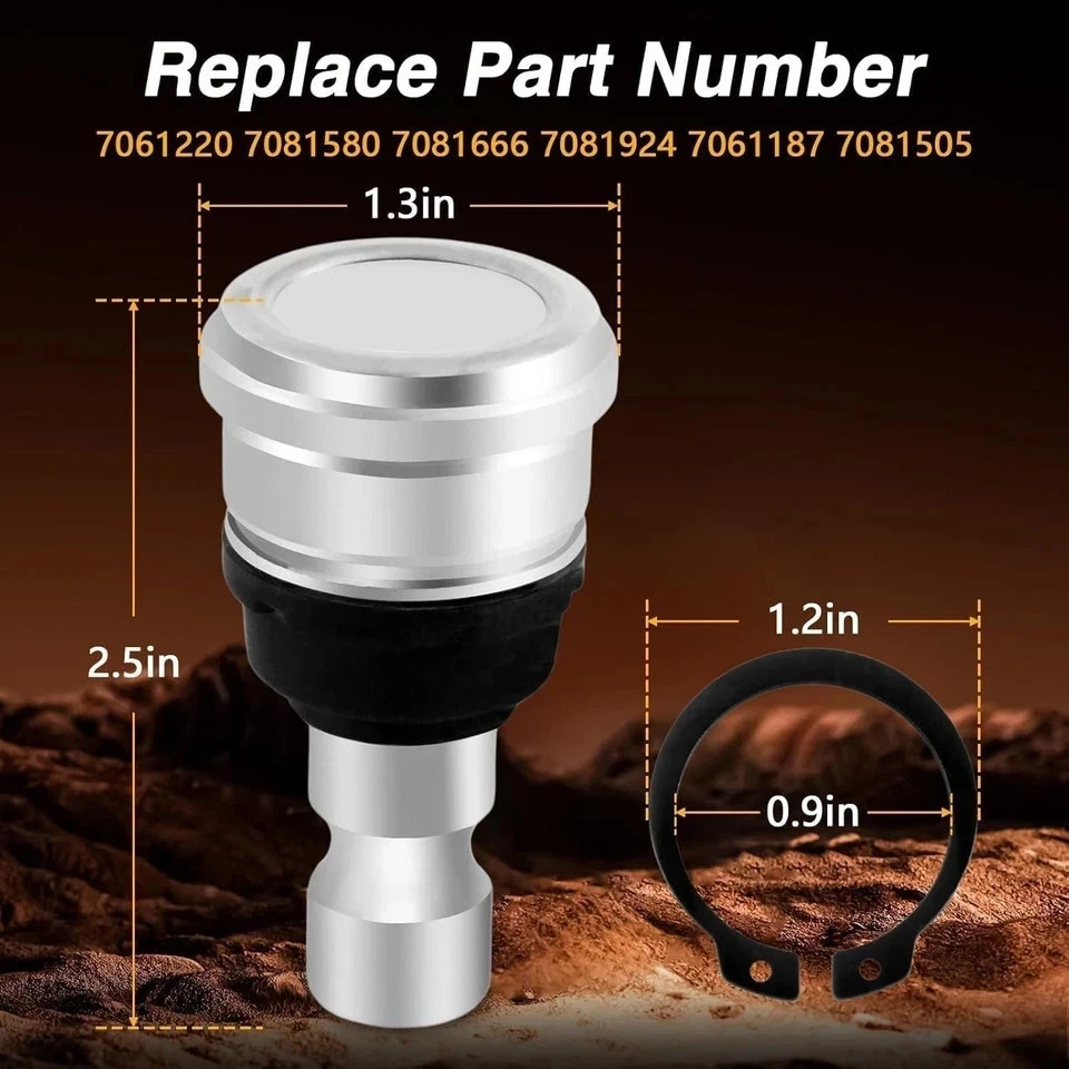 4 PCS Upper and Lower Front Ball Joints Compatible with Polaris Ranger