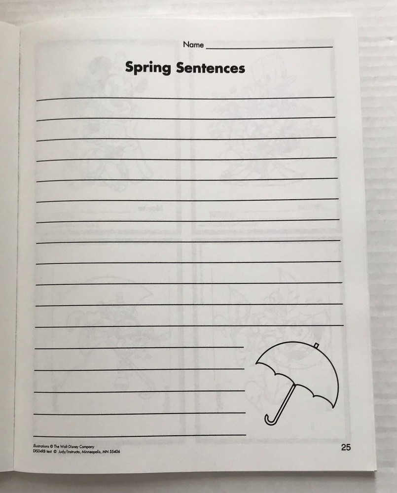 Disney Classmates Spring Summer Holidays Activity Book 1991 PB Judy Instructo