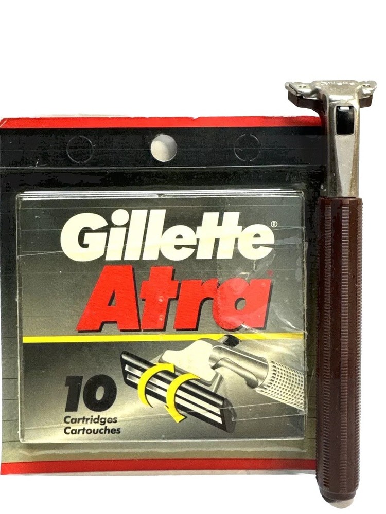 gillette atra 1 handle 10 cartridges READ DESCRIPTION!