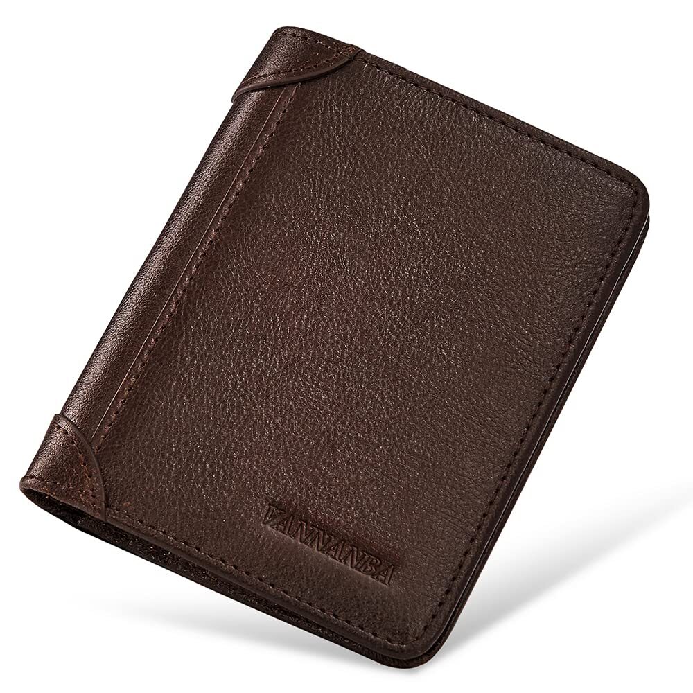 Trifold Wallet for Men RFID Blocking Leather WalletsLarge Capacity Wallet wit...