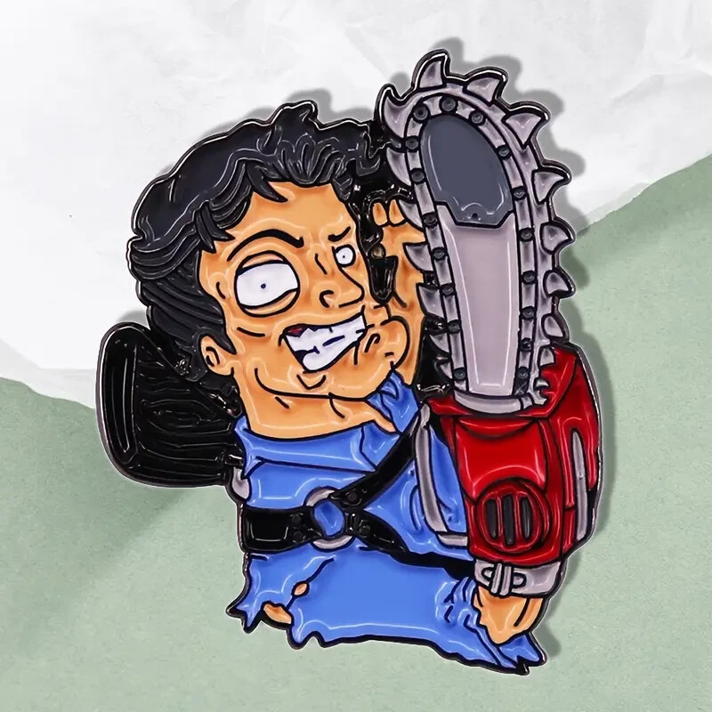Evil Dead Ash Williams Enamel Pin Horror Hat Backpack Jackets Badge Brooch Lapel