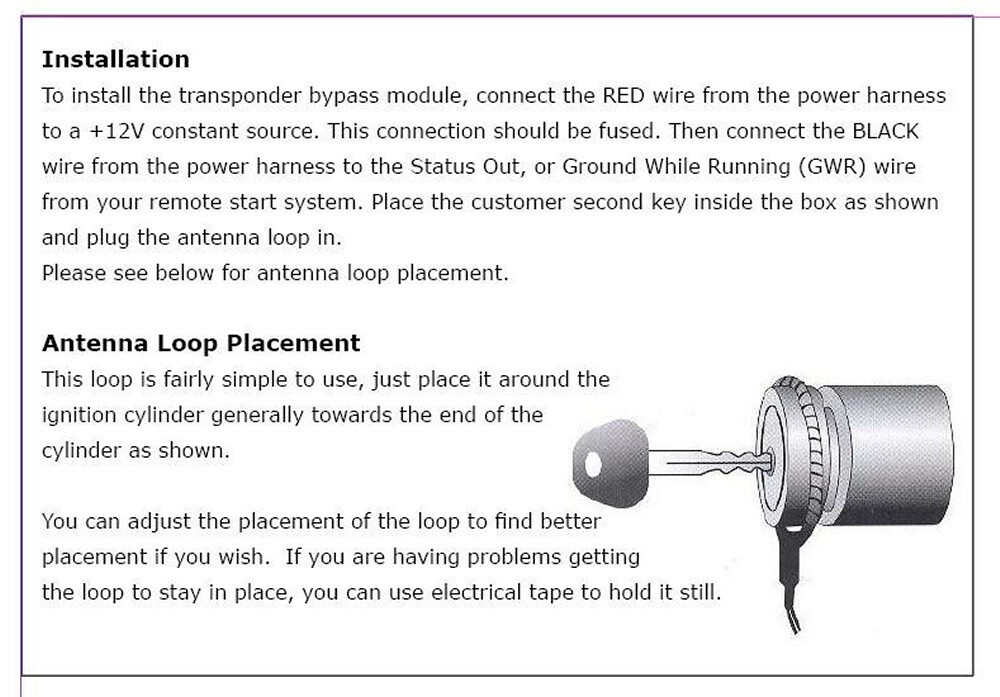 Transponder Immobiliser Bypass Module TBM01