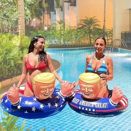 Summer Fun Pool Float - Inflatable Trump Design for Pool Parties & Relaxation