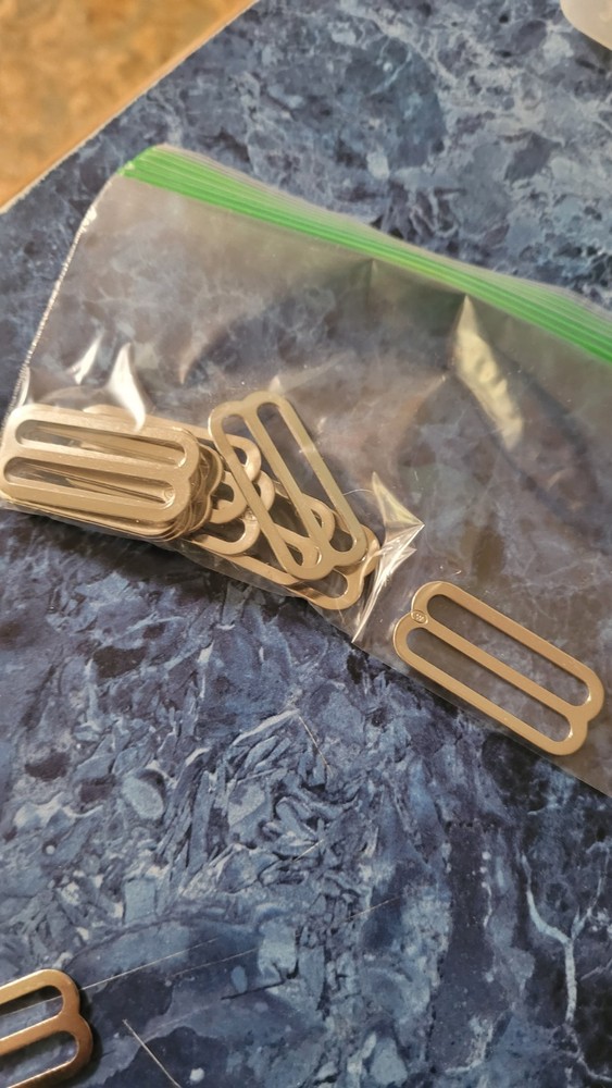 12PCS 2Inch Metal Tri-Glide Slide Buckles, Rectangle Adjustable Webbing Slide...
