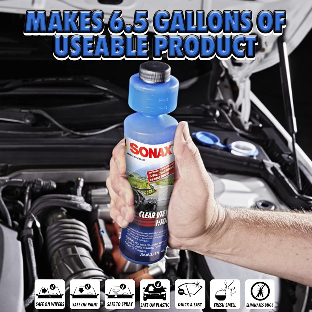 SONAX Clear View Concentrate 271141 | High-Performance Windshield Cleaner...