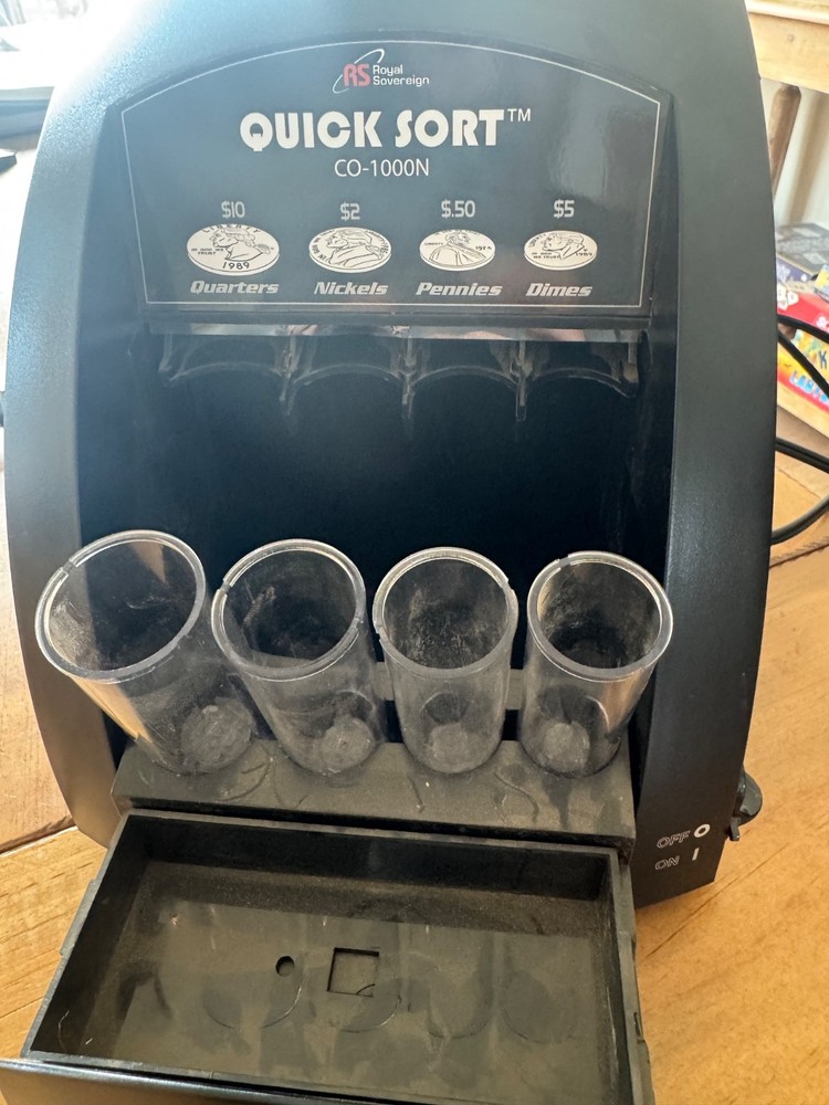 Royal sovereign quick sort co-1000n coin sorter