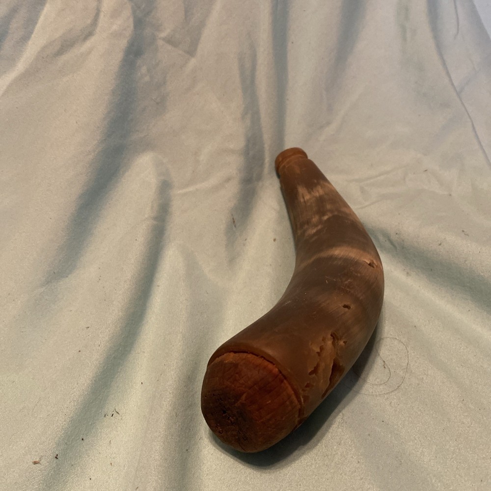 Handmade Antigue Black Powder Horn For Muzzleloader