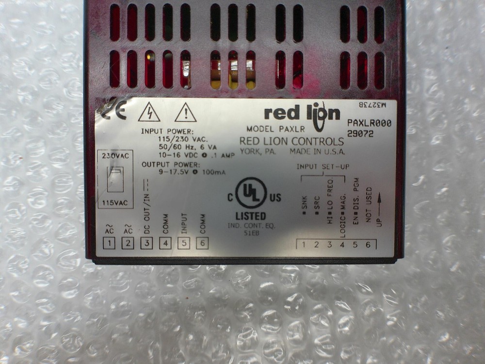 RED LION PAXLR000 PANEL METER UNMP