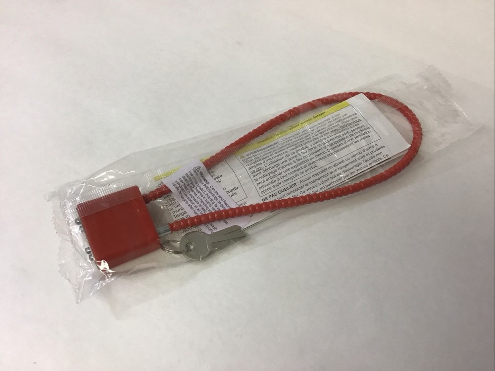 Firearm Cable Lock W/2 Keys (Red). #35-17