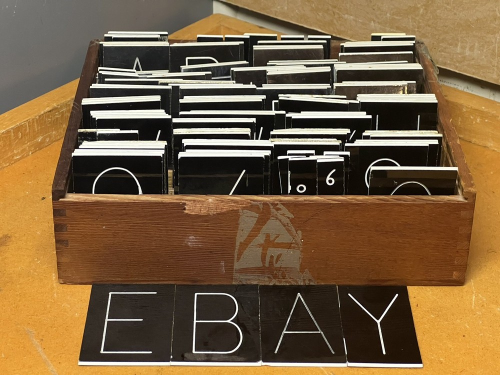 Jewelry Large Hard Plastic engraving fonts ~