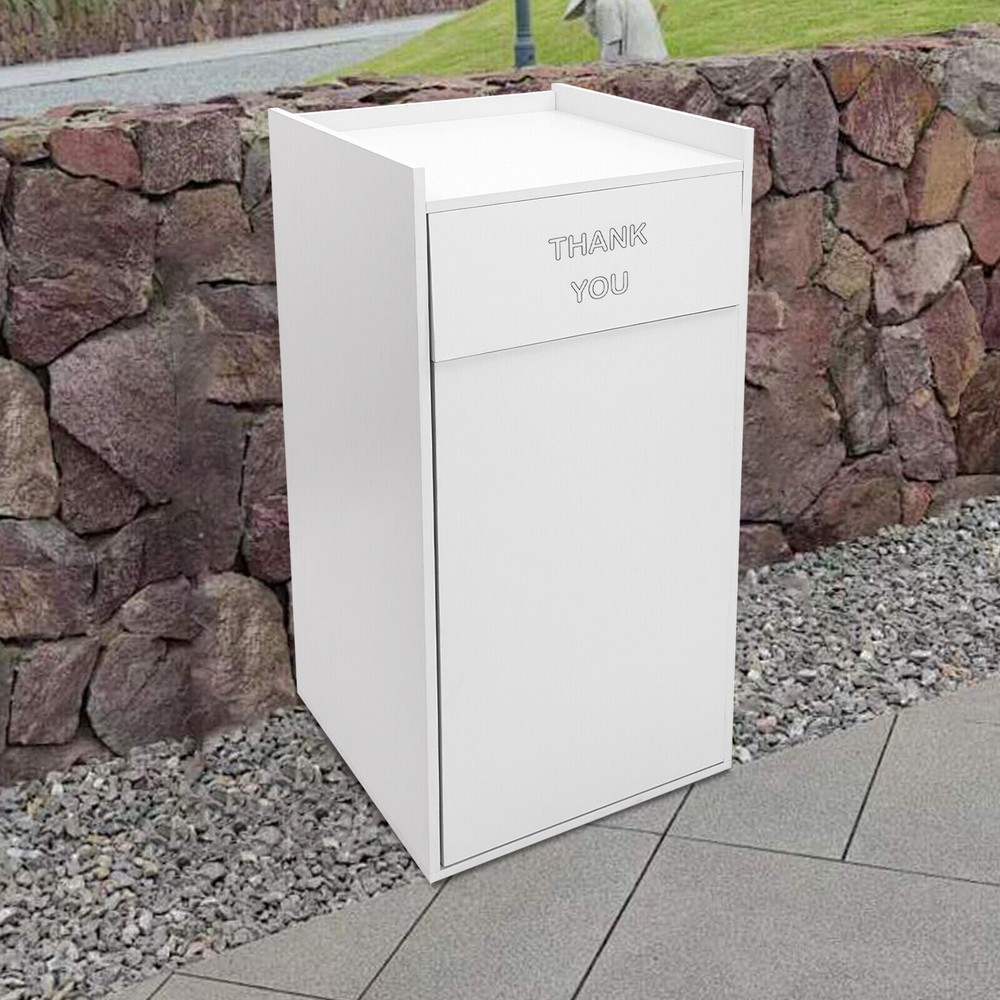 Modern Trash Can, Commercial Trash Can, Trash Can Cabinet Rectangular Silver