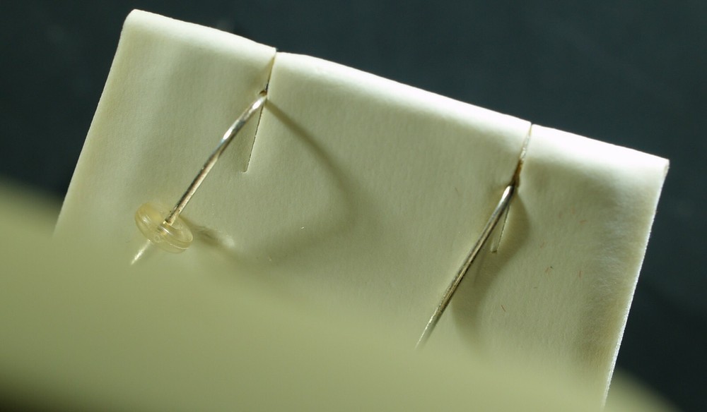 Handmade shephard hook earrings - 1" x 2-1/2" - gently used